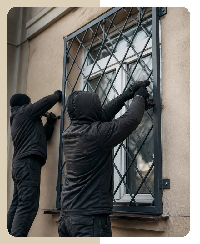 Установка антивандальных решеток на окна в Отрадном